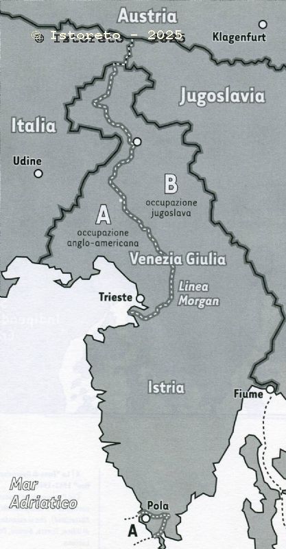 Maps - CARTA GEOGRAFICA MAP GEOGRAPHISCHE KARTE CARTE GÉOGRAPHIQUE ZONA B  DELL'ISTRIA UNITI E VIGILI SOVRANITA' ITALIA TRIESTE