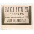 Manifesto del pranzo natalizio offerto ai bambini profughi nel 1952
