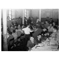 Pranzo di Pasqua dei bambini delle Casermette di Borgo San Paolo organizzato dall'ECA, 1952